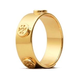 🆕 TORY BURCH • Miller Delicate Logo Ring Includes Tory Burch Jewelry Bag Pouch